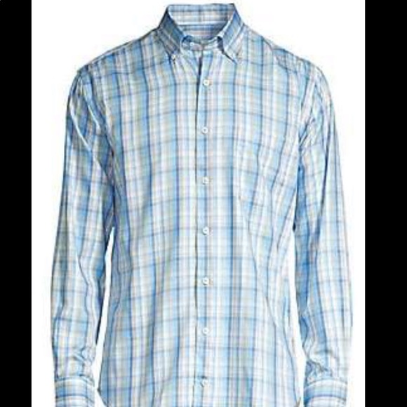 Peter Millar Other - Peter Millar 100% Cotton Plaid Dress Button Shirt